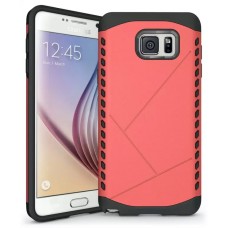 Samsung Galaxy Note 5 - Heavy Duty Hybrid TPU PC Protective Phone Cover Case - Red